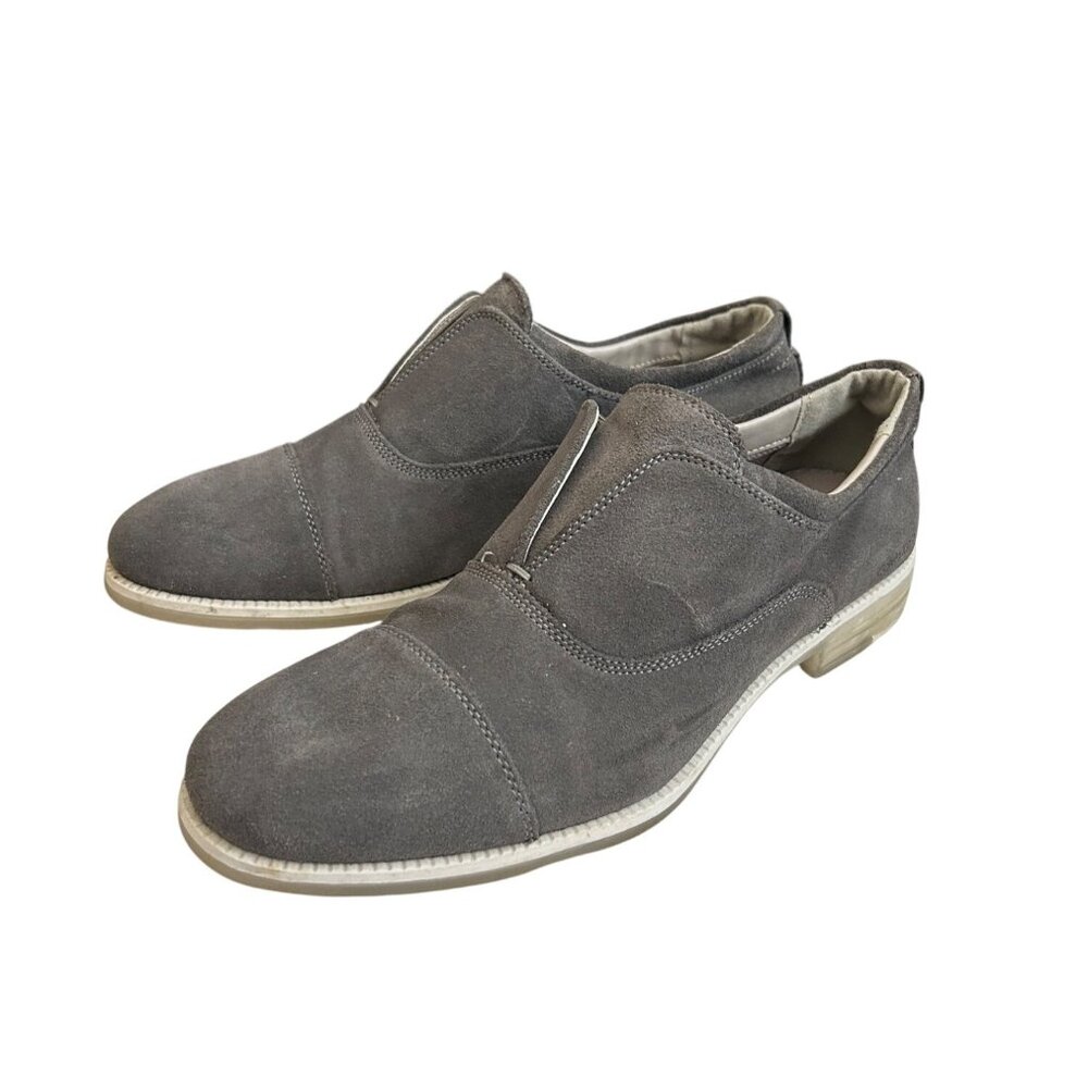 Mens Calvin Klein Gray oxford slip on shoes size 11.5